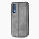 For Samsung Galaxy A7 (2018) Cubic Grid Pressed Horizontal Flip Magnetic Leather Case with Holder & Card Slots & Wallet(Gray) - 2