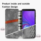 For Samsung Galaxy A7 (2018) Cubic Grid Pressed Horizontal Flip Magnetic Leather Case with Holder & Card Slots & Wallet(Gray) - 7