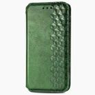 For Samsung Galaxy A7 (2018) Cubic Grid Pressed Horizontal Flip Magnetic Leather Case with Holder & Card Slots & Wallet(Green) - 2