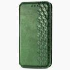For Samsung Galaxy A10 Cubic Grid Pressed Horizontal Flip Magnetic Leather Case with Holder & Card Slots & Wallet(Green) - 2