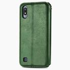 For Samsung Galaxy A10 Cubic Grid Pressed Horizontal Flip Magnetic Leather Case with Holder & Card Slots & Wallet(Green) - 3