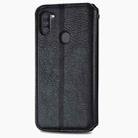 For Samsung Galaxy A11/M11 Cubic Grid Pressed Horizontal Flip Magnetic Leather Case with Holder & Card Slots & Wallet(Black) - 3