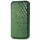 For Samsung Galaxy A21 (US Version) Cubic Grid Pressed Horizontal Flip Magnetic Leather Case with Holder & Card Slots & Wallet(Green) - 2