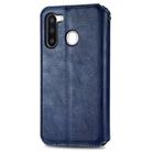 For Samsung Galaxy A21 (EU Version) Cubic Grid Pressed Horizontal Flip Magnetic Leather Case with Holder & Card Slots & Wallet(Blue) - 2