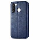 For Samsung Galaxy A21 (EU Version) Cubic Grid Pressed Horizontal Flip Magnetic Leather Case with Holder & Card Slots & Wallet(Blue) - 2