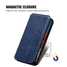 For Samsung Galaxy A21 (EU Version) Cubic Grid Pressed Horizontal Flip Magnetic Leather Case with Holder & Card Slots & Wallet(Blue) - 6