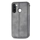 For Samsung Galaxy A21 (EU Version) Cubic Grid Pressed Horizontal Flip Magnetic Leather Case with Holder & Card Slots & Wallet(Gray) - 3