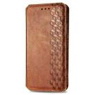 For Samsung Galaxy M01 Cubic Grid Pressed Horizontal Flip Magnetic Leather Case with Holder & Card Slots & Wallet(Brown) - 2