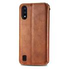 For Samsung Galaxy M01 Cubic Grid Pressed Horizontal Flip Magnetic Leather Case with Holder & Card Slots & Wallet(Brown) - 3