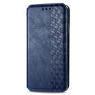For Samsung Galaxy M01 Cubic Grid Pressed Horizontal Flip Magnetic Leather Case with Holder & Card Slots & Wallet(Blue) - 2