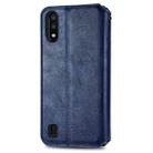 For Samsung Galaxy M01 Cubic Grid Pressed Horizontal Flip Magnetic Leather Case with Holder & Card Slots & Wallet(Blue) - 3