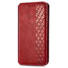For Samsung Galaxy M01 Cubic Grid Pressed Horizontal Flip Magnetic Leather Case with Holder & Card Slots & Wallet(Red) - 2