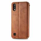 For Samsung Galaxy M10 Cubic Grid Pressed Horizontal Flip Magnetic Leather Case with Holder & Card Slots & Wallet(Brown) - 3