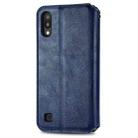 For Samsung Galaxy M10 Cubic Grid Pressed Horizontal Flip Magnetic Leather Case with Holder & Card Slots & Wallet(Blue) - 3