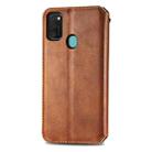 For Samsung Galaxy M21/M30s Cubic Grid Pressed Horizontal Flip Magnetic Leather Case with Holder & Card Slots & Wallet(Brown) - 3