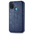 For Samsung Galaxy M21/M30s Cubic Grid Pressed Horizontal Flip Magnetic Leather Case with Holder & Card Slots & Wallet(Blue) - 3
