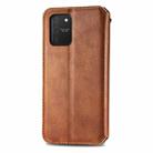 For Galaxy M80S/A91/S10 Lite Cubic Grid Pressed Horizontal Flip Magnetic Leather Case with Holder & Card Slots & Wallet(Brown) - 3