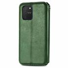 For Galaxy M80S/A91/S10 Lite Cubic Grid Pressed Horizontal Flip Magnetic Leather Case with Holder & Card Slots & Wallet(Green) - 3
