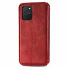 For Galaxy M80S/A91/S10 Lite Cubic Grid Pressed Horizontal Flip Magnetic Leather Case with Holder & Card Slots & Wallet(Red) - 3