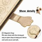 For Google Pixel 4A Cute Cat and Dog Embossed Horizontal Flip Leather Case with Bracket / Card Slot / Wallet / Lanyard(Gold) - 4
