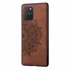 For Samsung Galaxy M80s / A91 / S10 Lite Mandala Embossed Cloth + PC + TPU Mobile Phone Case with Magnetic Function & Hand Strap(Brown) - 2