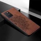 For Samsung Galaxy M80s / A91 / S10 Lite Mandala Embossed Cloth + PC + TPU Mobile Phone Case with Magnetic Function & Hand Strap(Brown) - 3