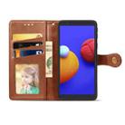 For Samsung Galaxy A01 Core Retro Solid Color Leather Buckle Phone Case with Lanyard & Photo Frame & Card Slot & Wallet & Stand Function(Brown) - 4