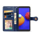 For Samsung Galaxy A01 Core Retro Solid Color Leather Buckle Phone Case with Lanyard & Photo Frame & Card Slot & Wallet & Stand Function(Blue) - 4