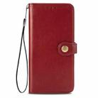 For Samsung Galaxy A01 Core Retro Solid Color Leather Buckle Phone Case with Lanyard & Photo Frame & Card Slot & Wallet & Stand Function(Red) - 4