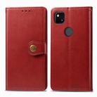 For Google Pixel 4A Retro Solid Color Leather Buckle Phone Case with Lanyard & Photo Frame & Card Slot & Wallet & Stand Function(Red) - 2