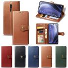 For OPPO Reno Z Retro Solid Color Leather Buckle Phone Case with Lanyard & Photo Frame & Card Slot & Wallet & Stand Function(Brown) - 3