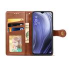 For OPPO Reno Z Retro Solid Color Leather Buckle Phone Case with Lanyard & Photo Frame & Card Slot & Wallet & Stand Function(Brown) - 4