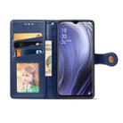 For OPPO Reno Z Retro Solid Color Leather Buckle Phone Case with Lanyard & Photo Frame & Card Slot & Wallet & Stand Function(Blue) - 4