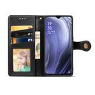 For OPPO Reno Z Retro Solid Color Leather Buckle Phone Case with Lanyard & Photo Frame & Card Slot & Wallet & Stand Function(Black) - 4