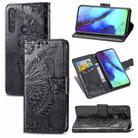 For Motorola G Pro Butterfly Love Flower Embossed Horizontal Flip Leather Case with Bracket / Card Slot / Wallet / Lanyard(Black) - 1