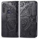 For Motorola G Pro Butterfly Love Flower Embossed Horizontal Flip Leather Case with Bracket / Card Slot / Wallet / Lanyard(Black) - 2