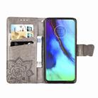 For Motorola G Pro Butterfly Love Flower Embossed Horizontal Flip Leather Case with Bracket / Card Slot / Wallet / Lanyard(Gray) - 3