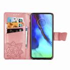 For Motorola G Pro Butterfly Love Flower Embossed Horizontal Flip Leather Case with Bracket / Card Slot / Wallet / Lanyard(Rose Gold) - 3