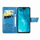 For Huawei Honor 9X Lite Butterfly Love Flower Embossed Horizontal Flip Leather Case with Bracket / Card Slot / Wallet / Lanyard(Blue) - 3