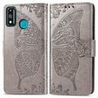 For Huawei Honor 9X Lite Butterfly Love Flower Embossed Horizontal Flip Leather Case with Bracket / Card Slot / Wallet / Lanyard(Gray) - 2