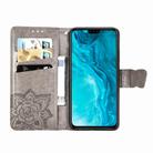 For Huawei Honor 9X Lite Butterfly Love Flower Embossed Horizontal Flip Leather Case with Bracket / Card Slot / Wallet / Lanyard(Gray) - 3