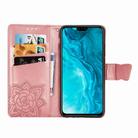 For Huawei Honor 9X Lite Butterfly Love Flower Embossed Horizontal Flip Leather Case with Bracket / Card Slot / Wallet / Lanyard(Rose Gold) - 3