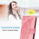 For OPPO Reno3 Pro Butterfly Love Flower Embossed Horizontal Flip Leather Case with Bracket / Card Slot / Wallet / Lanyard(Rose Gold) - 4