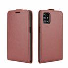 For Samsung Galaxy M31s R64 Texture Single Vertical Flip Leather Protective Case with Card Slots & Photo Frame(Brown) - 1
