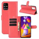 For Samsung Galaxy M31s Litchi Texture Horizontal Flip Protective Case with Holder & Card Slots & Wallet(Red) - 1
