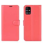 For Samsung Galaxy M31s Litchi Texture Horizontal Flip Protective Case with Holder & Card Slots & Wallet(Red) - 2