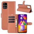 For Samsung Galaxy M31s Litchi Texture Horizontal Flip Protective Case with Holder & Card Slots & Wallet(Brown) - 1