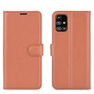 For Samsung Galaxy M31s Litchi Texture Horizontal Flip Protective Case with Holder & Card Slots & Wallet(Brown) - 2