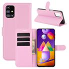 For Samsung Galaxy M31s Litchi Texture Horizontal Flip Protective Case with Holder & Card Slots & Wallet(Pink) - 1