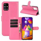 For Samsung Galaxy M31s Litchi Texture Horizontal Flip Protective Case with Holder & Card Slots & Wallet(Rose red) - 1